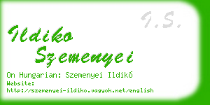 ildiko szemenyei business card
